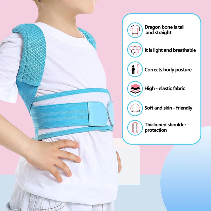 1Pcs Adjustable Children Posture Corrector Kids Back Support Belt Orthopedic Corset Spine Back Lumbar Shoulder Braces Health