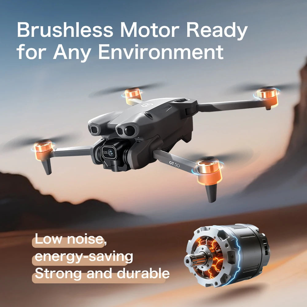 Original GT50 Drone Dual Camera 5G 8K Aerial Aircraft Obstacle Avoidance UAV Fixed GPS Remote Control  Foldable Quadcopter Gifts