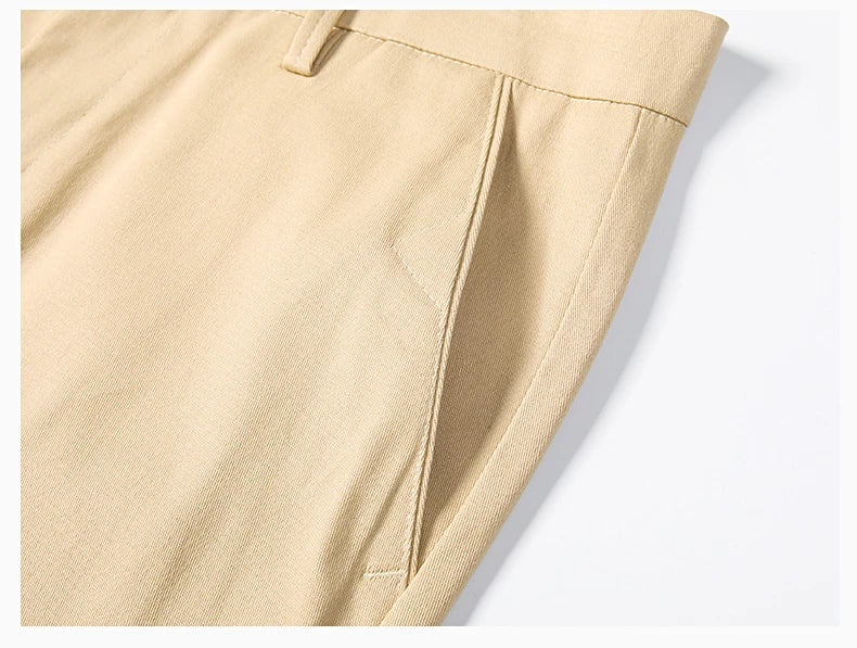 98% Cotton Men's Chinos & Casual Pants, Khaki Pants, Loose Straight , Streetwear Men ,Twill Pants,  Tall Men STRAIGHT Trousers