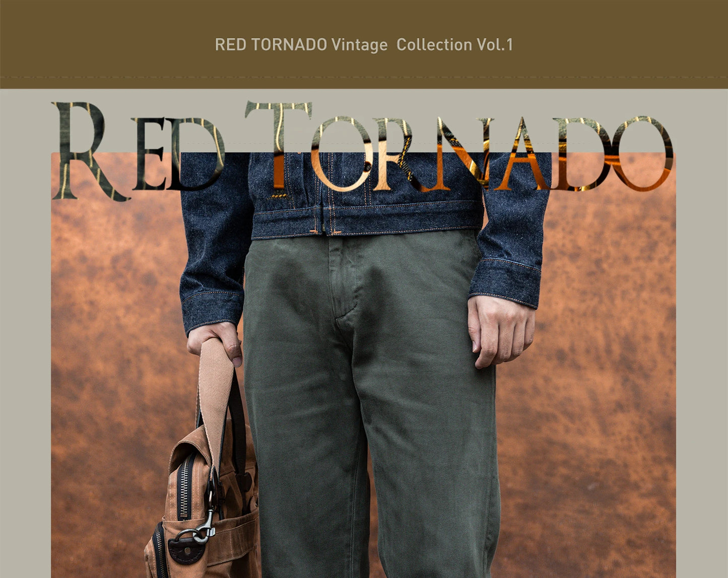 Red Tornado Garmen-Dyed Officer Chino Pants Straight Fit American Casual Style Men's Everyday Trousers