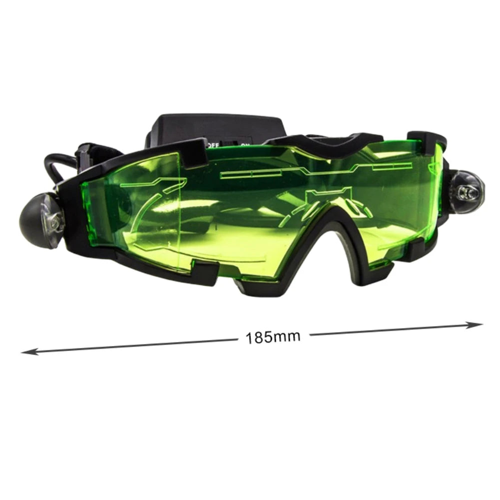 Skiing Racing Cycling Hunting Safety Night Vision Goggle PC Plastic Kids Night Vision Goggles LED Night Mission Goggles
