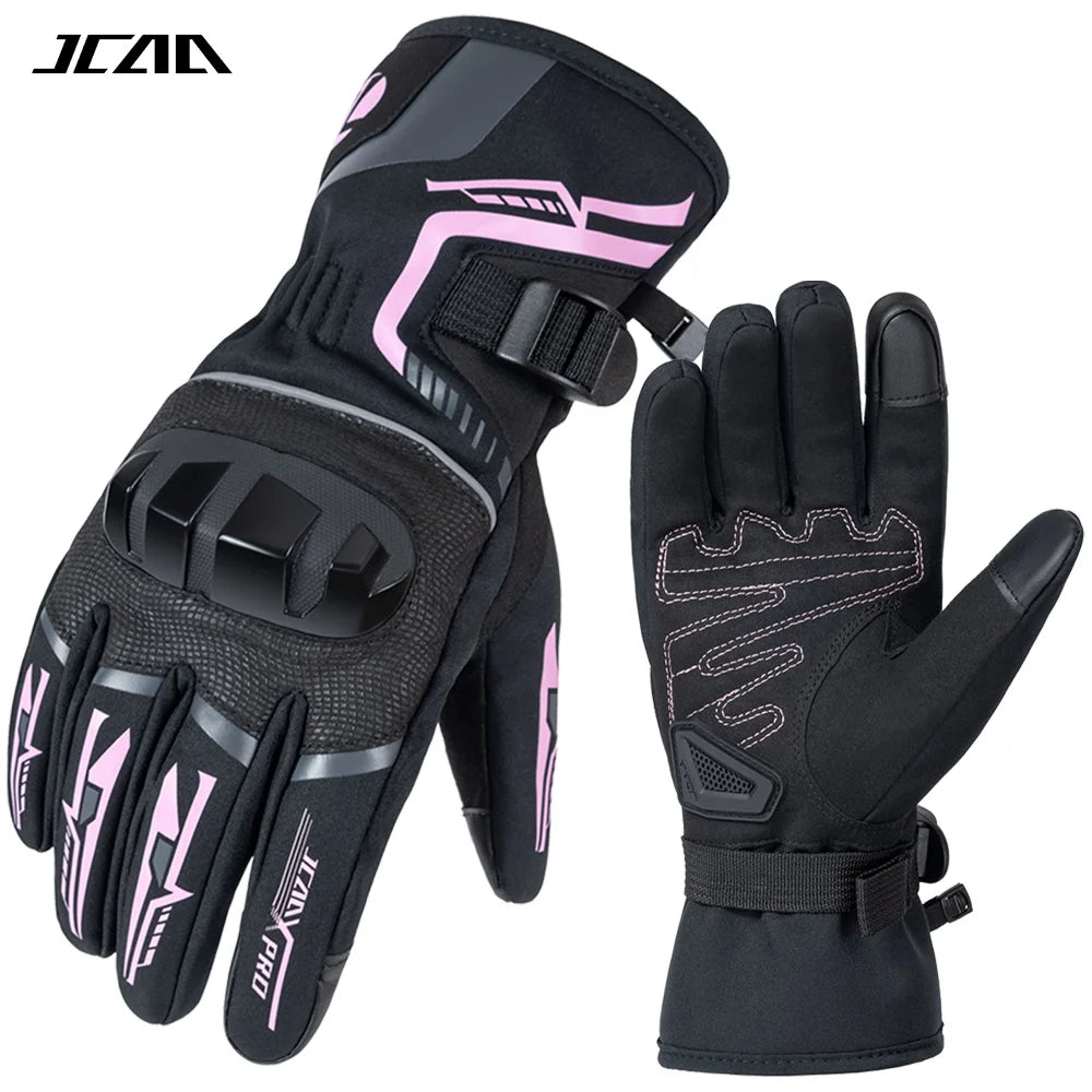 2025 Winter Men Motorcycle Gloves Women Waterproof Warm Moto Guantes Touch Screen Motorbike Riding Glove Carbon Fiber Protective