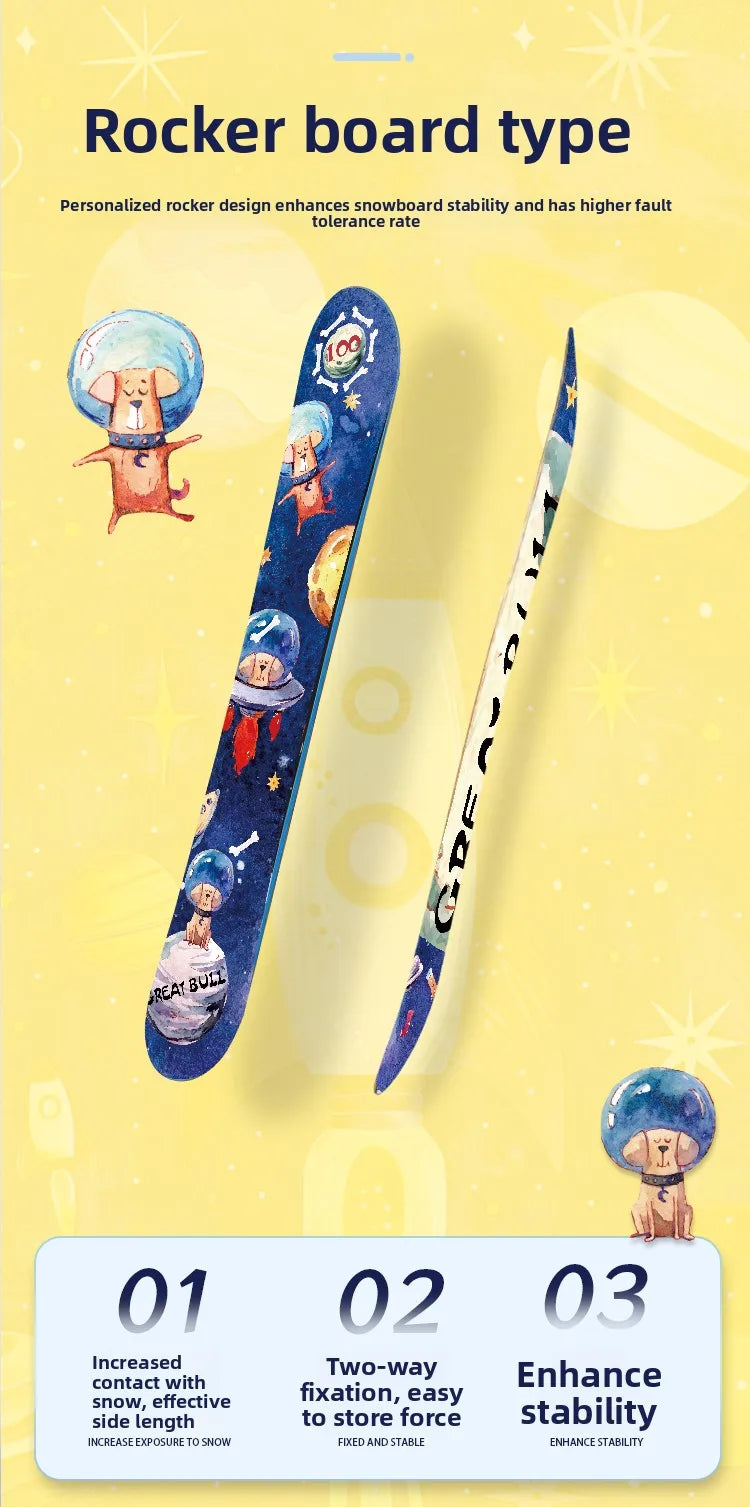 Children's Snowboard Set Baby Snowboard Boys and Girls Snowboard New Ski Equipment