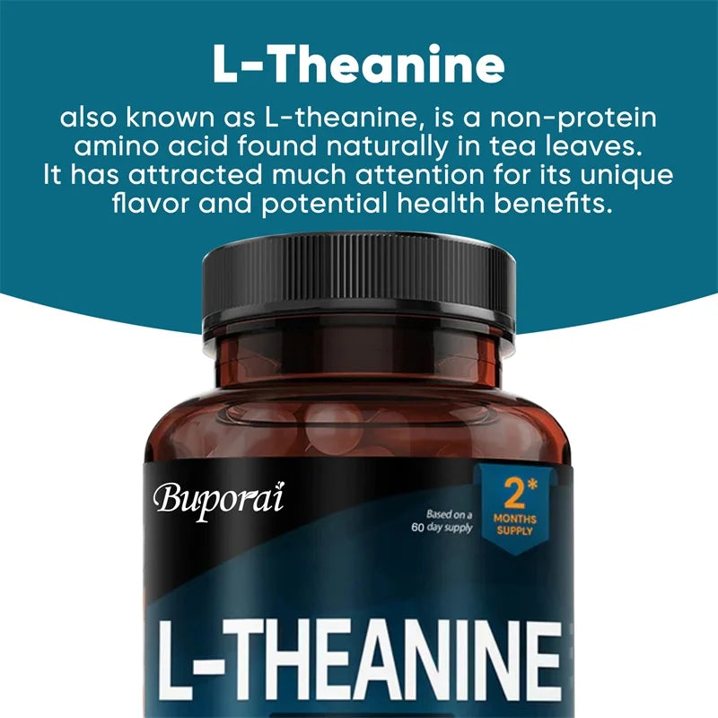 L-Theanine 400MG - Supports Relaxation, Relieves Stress and The Nervous System, Reduces Fatigue, and Promotes Energy Production