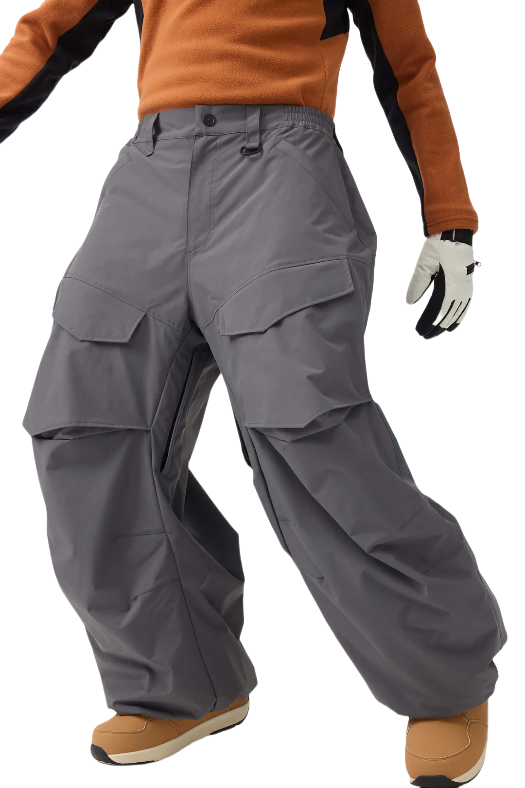 Men Baggy Wear-resistant Skiing Pants Women Insulated Loose Pockets Winter Trousers Outdoor Sports Waterproof Clothes 2025 Warm