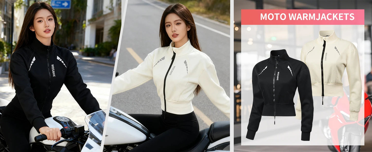 WOSAWE CE Level 1/2 Motorcycle Soft Armor Jacket Pants Set Women Biker Street Riding Clothing Sexy Fit Hip Lifting Training Wear