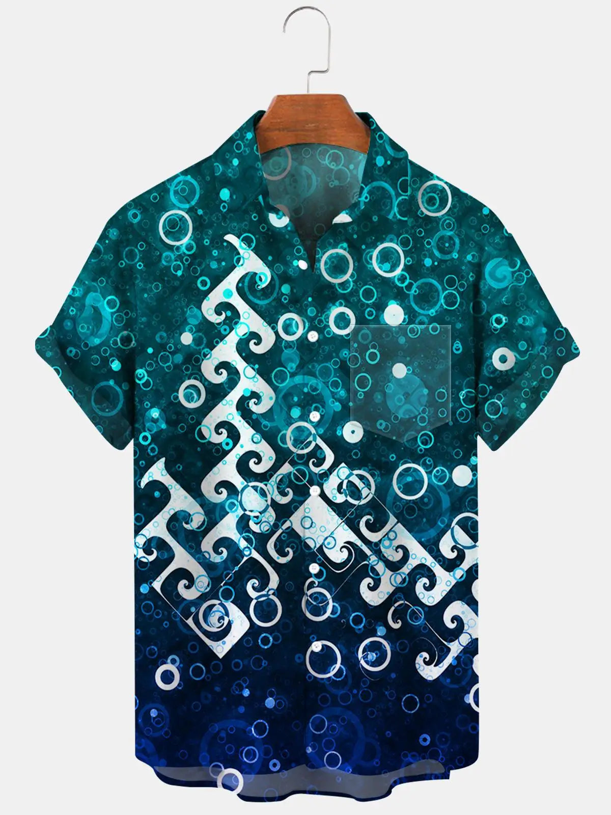 New Hawaii Spring/Summer Fashion Leisure Street Walk Tourist Beach Printed Full Open Short Sleeve Button Shirt, Quick Shipping