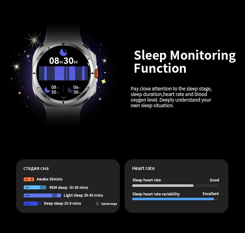 Smart Watch 8 Ultra 2025 Color Matching GPS Compass Smart Watch BT call NFC IP68 Waterproof 4GB Health monitoring Reduction 100%