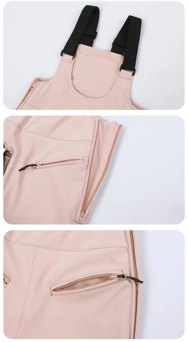 Winter New Skiing Pants 2025 Female Slim Snow Trousers Women Sport Windproof Ski Overalls Outdoor Mountain Snowboard Jumpsuits
