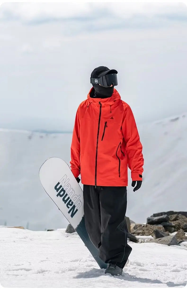Ski Pants Men's Women's Single Board Waterproof Loose Fit Wear Resistant Professional Double Board Ski Pants