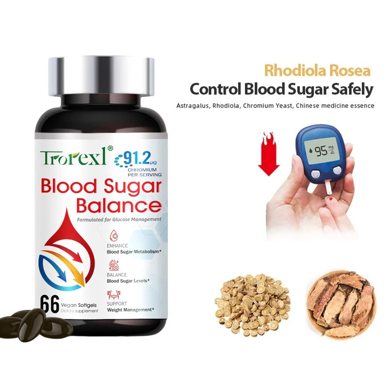 Diabetes Capsules for Heart&Cardiovascular Health Support Blood Sugar Balance Insulin Maintain Sugar Metabolism Blood Sugar Pill