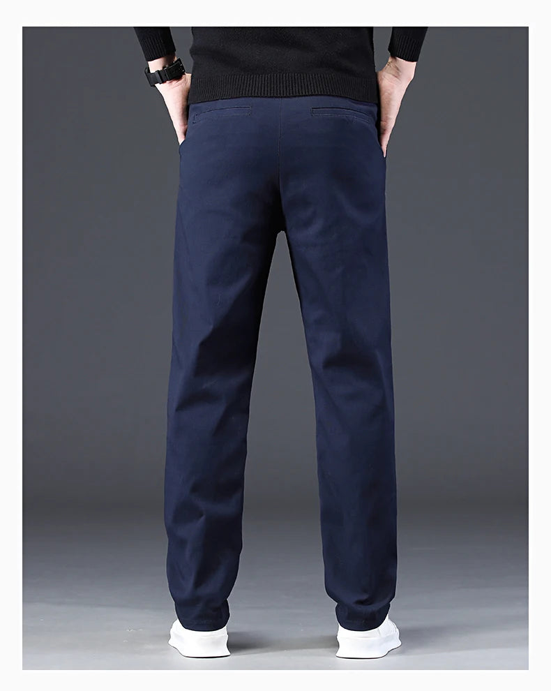 98% Cotton Men's Chinos & Casual Pants, Khaki Pants, Loose Straight , Streetwear Men ,Twill Pants,  Tall Men STRAIGHT Trousers