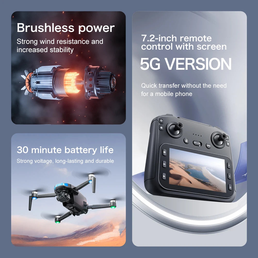 For Xiaomi GPS S-X1 Drone Three-axis gimbal 8K Professional HD Camera WIFI 5G Brushless FPV Obstacle Avoidance Quadcopter Dron