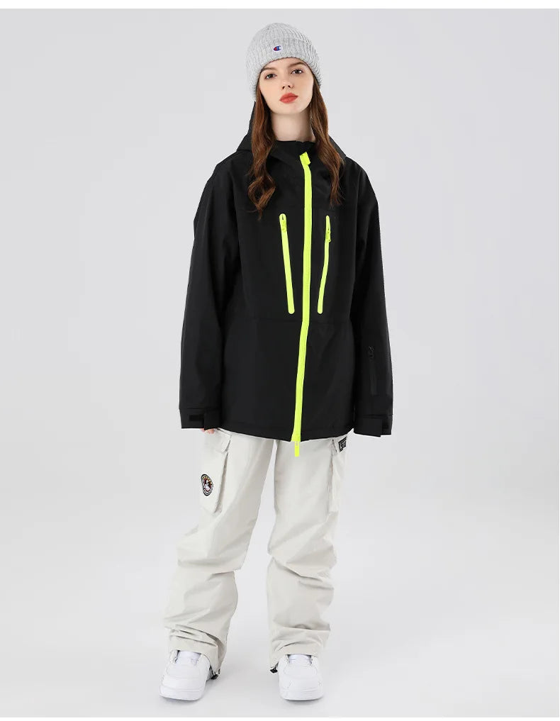 SEARIPE Winter Men Women Hooded Ski Jacket Waterproof Breathable Warm Snowboarding Coats Male And Female Outdoor Skiing Tops