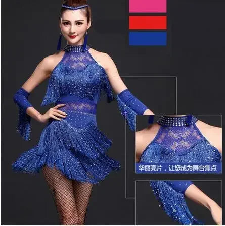 2026 New Latin Dance Dress Women/Girls/Lady New Sexy Fringe Salsa/Ballroom/Tango/Cha Cha/Rumba/Samba/Latin Dresses For Dancing