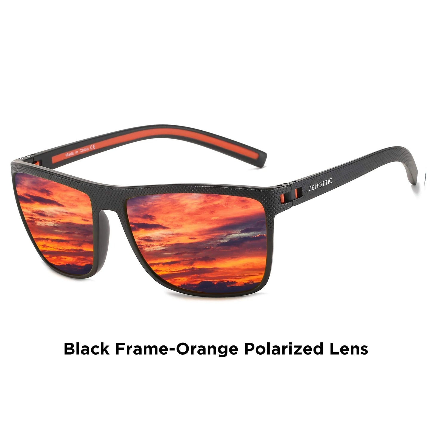 ZENOTTIC Retro Square Polarized Prescription Sunglasses Fashion Lightweight TR90 Progressive Optical Sun Glasses for Women Men