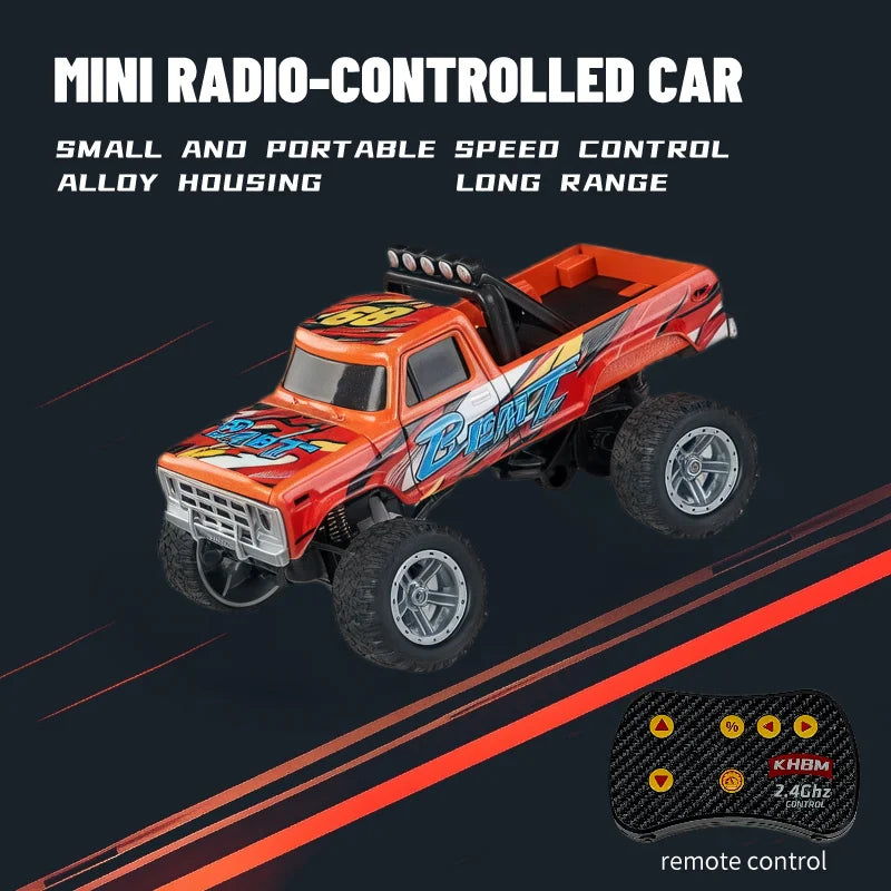 New RC Car MINI Alloy 1/64 Remote Control Car Convenient to Carry 60 Minutes of Work Time Children's Gifts Electronic Toys