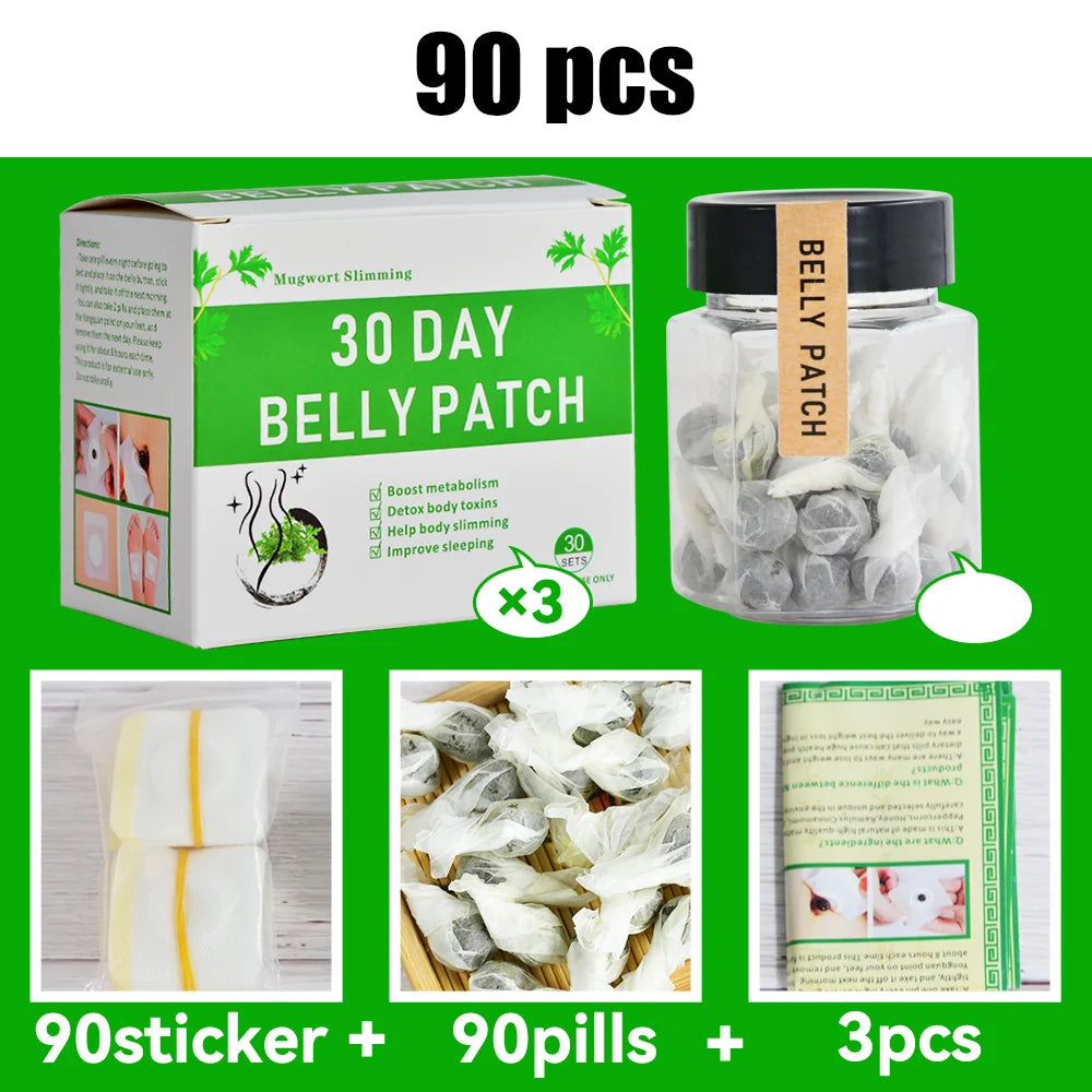 30/60/90Pcs Herbal Belly Slim Patch To Lose Weight Fast Slimming Pill Body Shaper Tummy Navel Plaster Burns Abdominal Fat Burner