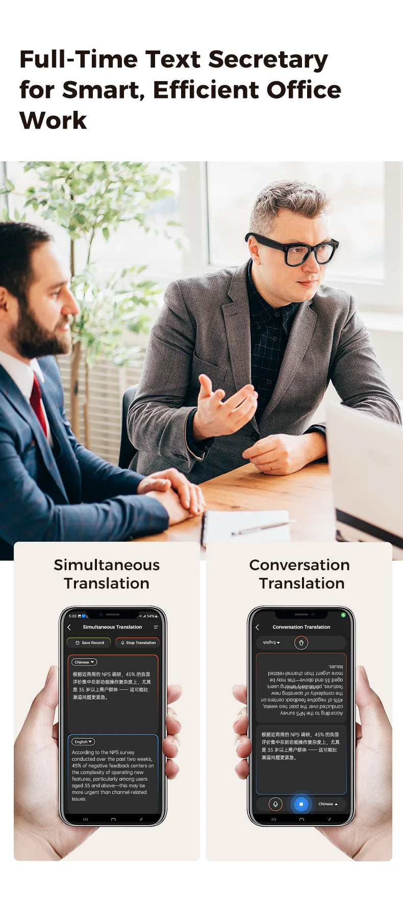 Bluetooth Camera Smart Glasses 4K 1296P Photo Video Open-Ear Dual Speakers Touch Button Control OTA APP 4GB Memory sunglasses