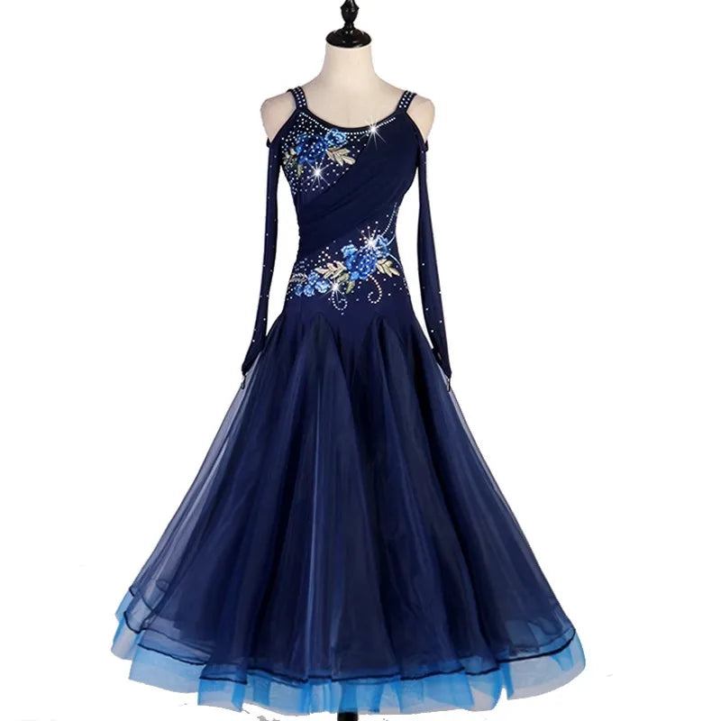 Modern Dance Competition Ballroom Dress Dancewear Womens Waltz Suit Carnival Urban Costumes Practice Wear Girls Fashion Clothing