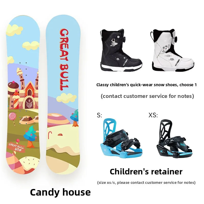 Children's Snowboard Set Baby Snowboard Boys and Girls Snowboard New Ski Equipment