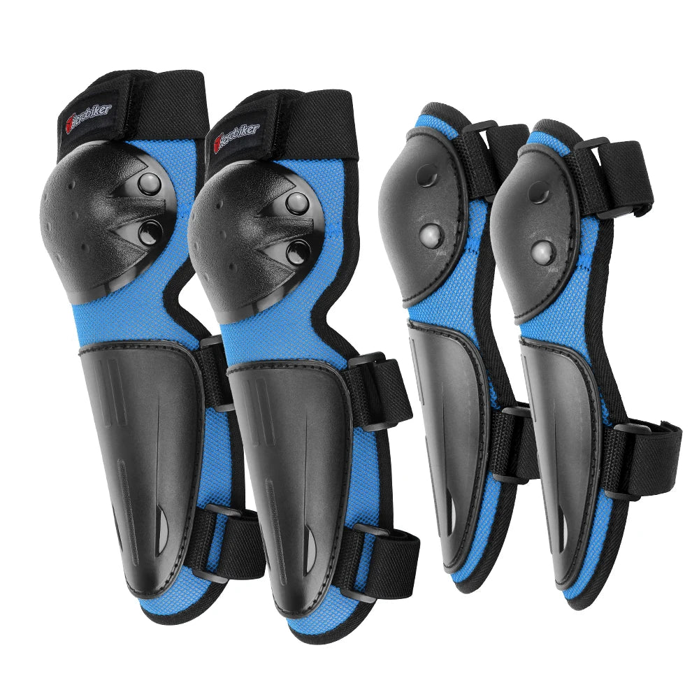 Kid's Motorcycle Armor Vest Protection Motocross Body Armor Jacket Protective Armors Riding Kneepads Moto Full Armor Children