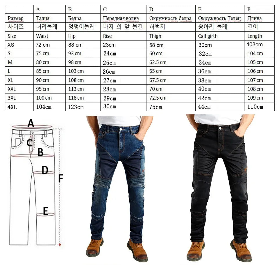 Kevlar Motorcycle Jeans Men Summer Riding Pants Blue Abrasion Resistant Windproof Dirt Bike Trousers Protective Gear