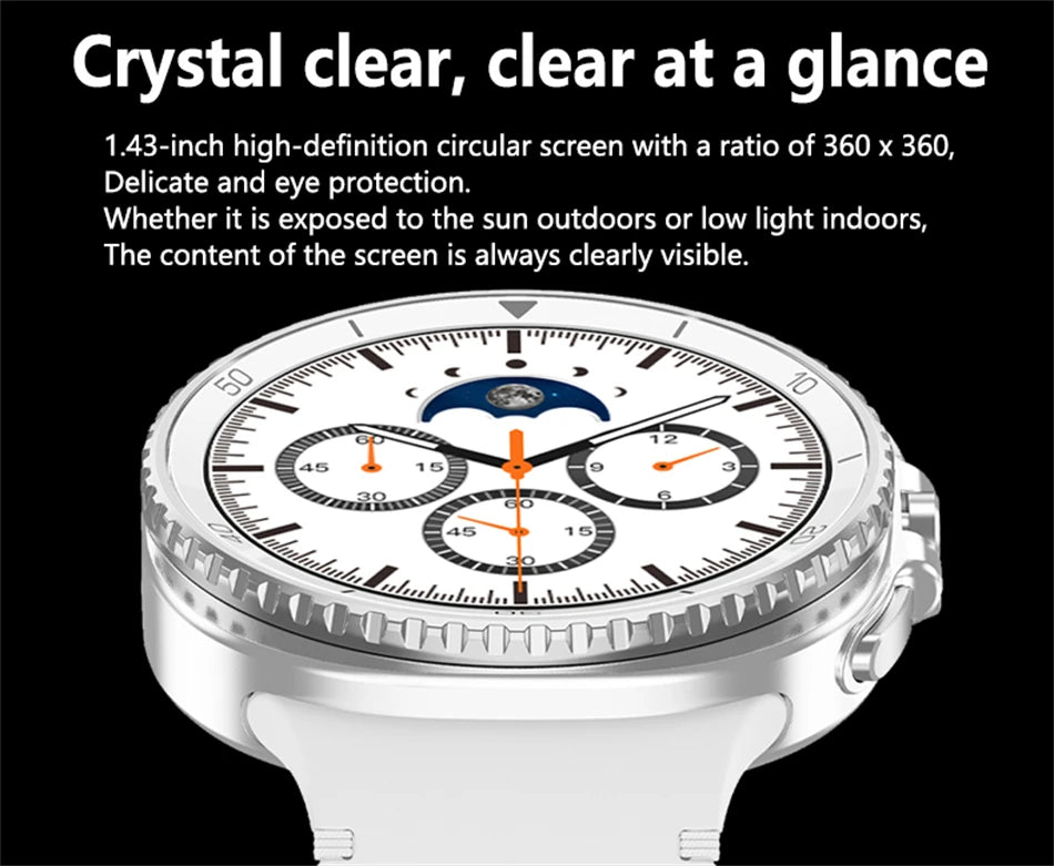 2025 New For Galaxy Watch 8 Classic Smart Watch Men  GPS NFC Bluetooth call 47mm AMOLED Fitness Sport Tracker Health Smart Watch