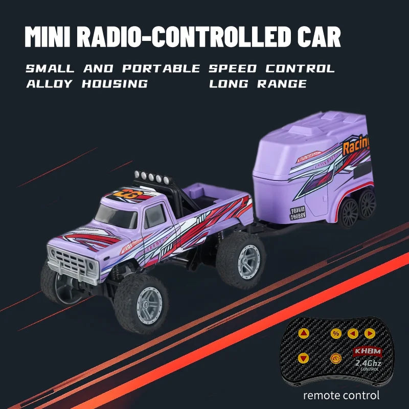 New RC Car MINI Alloy 1/64 Remote Control Car Convenient to Carry 60 Minutes of Work Time Children's Gifts Electronic Toys