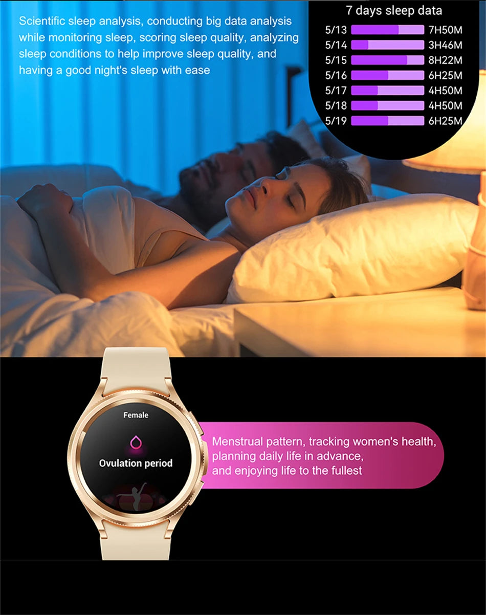 New Smartwatch Men GPS NFC Health Monitoring Heart Rate Blood Oxygen AI Voice Assistant Bluetooth Call Smart Watch 6 Classics