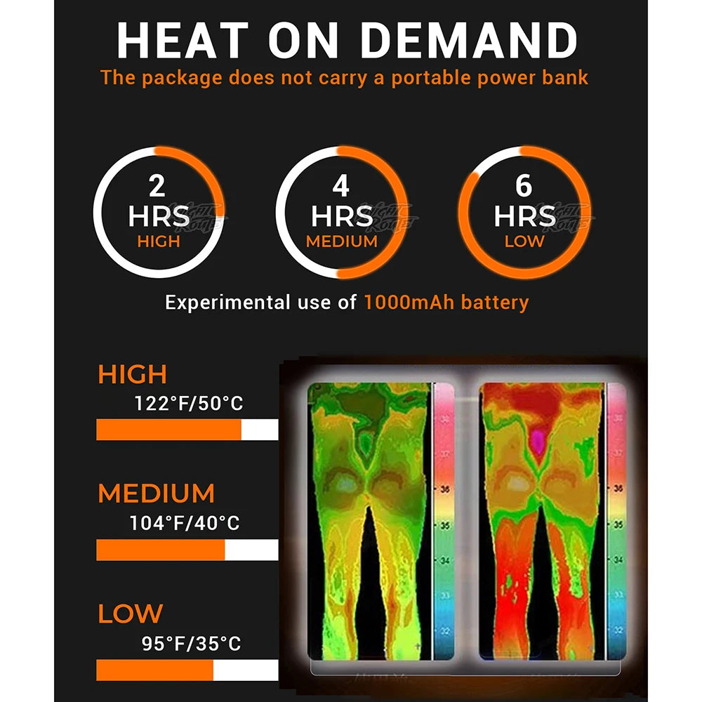 Winter Heated Pants 18-Zone Heating with Dual Control,3-Temperature Settings,Perfect for Ski and Cold Weather Work as Casual