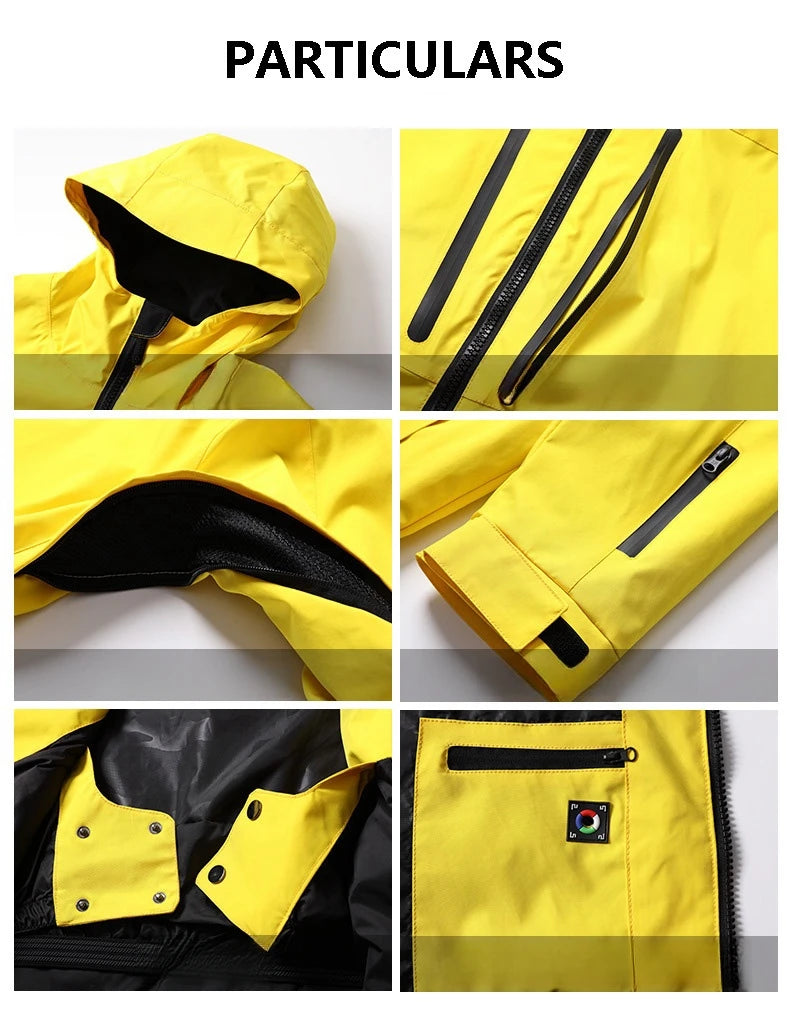 SEARIPE Winter Men Women Hooded Ski Jacket Waterproof Breathable Warm Snowboarding Coats Male And Female Outdoor Skiing Tops