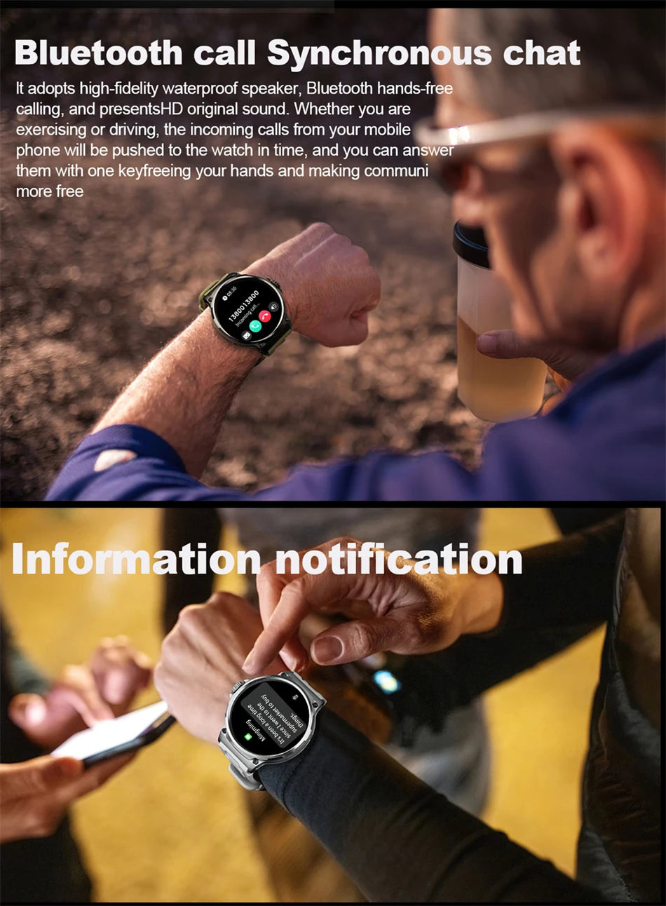 2025 New Military GPS V69 Smart Watch Men 1.85 inch 710 mAh Heart Rate GPS Sports IP68 Waterproof Bluetooth Talk  Smartwatch Man