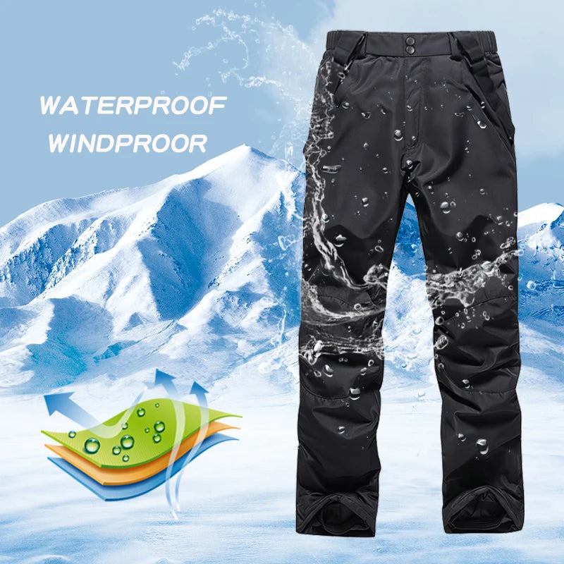 Winter Ski Suit Men Snow Parkas Warm Windproof Outdoor Sports Skiing Down Jackets and Pants Male Snowboard Wear Overalls