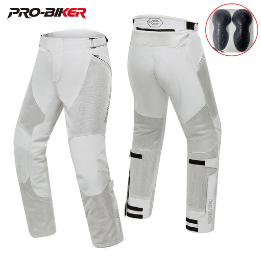 Summer Motorcycle Pants Man Mesh Lightweight Breathable Outdoor Motorbike Riding Pants With Protective Gear Motocross Pants