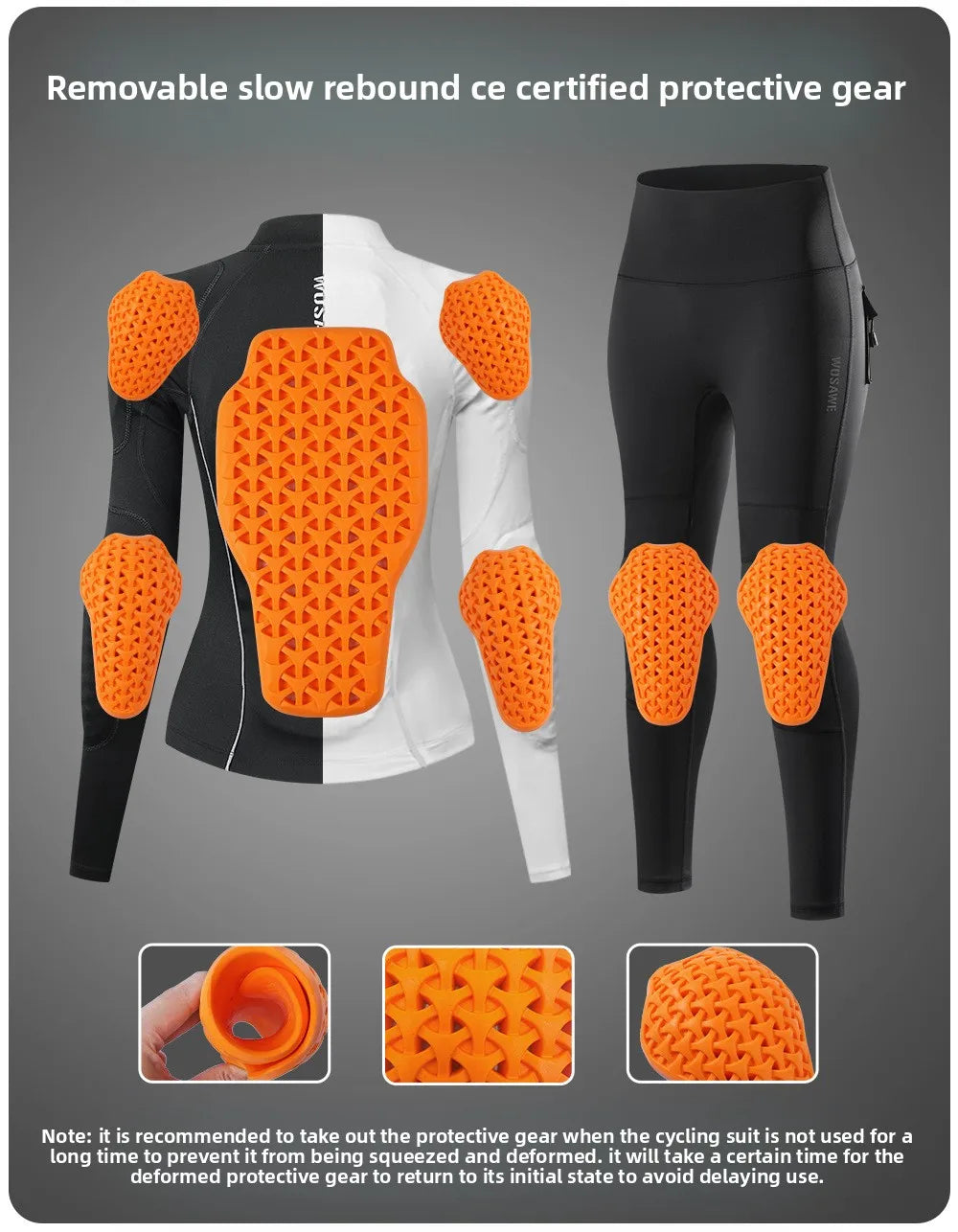 WOSAWE Woman Motorcycle Winter Jacket Thermal Windproof Clothing Body Riding Safety Coat Built-in Protective Pads and Warm
