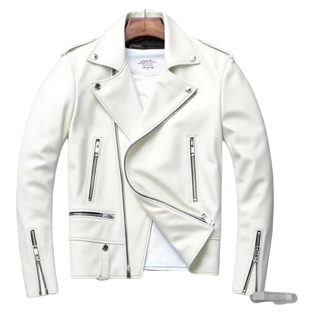 Men's PU Motorcycle Leather Jacket Thickened Autumn New Style Casual Versatile Slim Fit Large Size Men's Leather Jacket