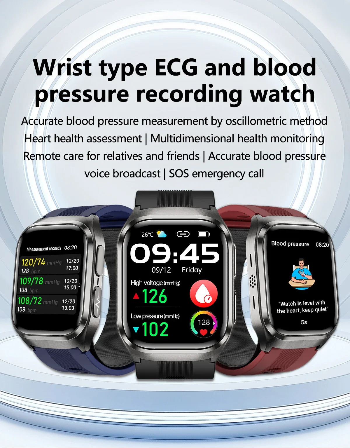 2026New Air Pump Airbag True Blood Pressure Smartwatch MultiDimensional Health Monitoring Micro Physical Examination Smart Watch
