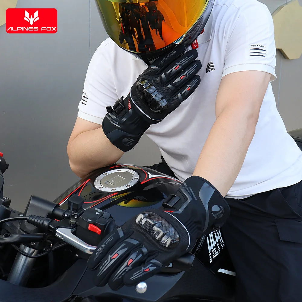 2025 Winter Men Motorcycle Gloves Women Waterproof Warm Moto Guantes Touch Screen Motorbike Riding Glove Carbon Fiber Protective