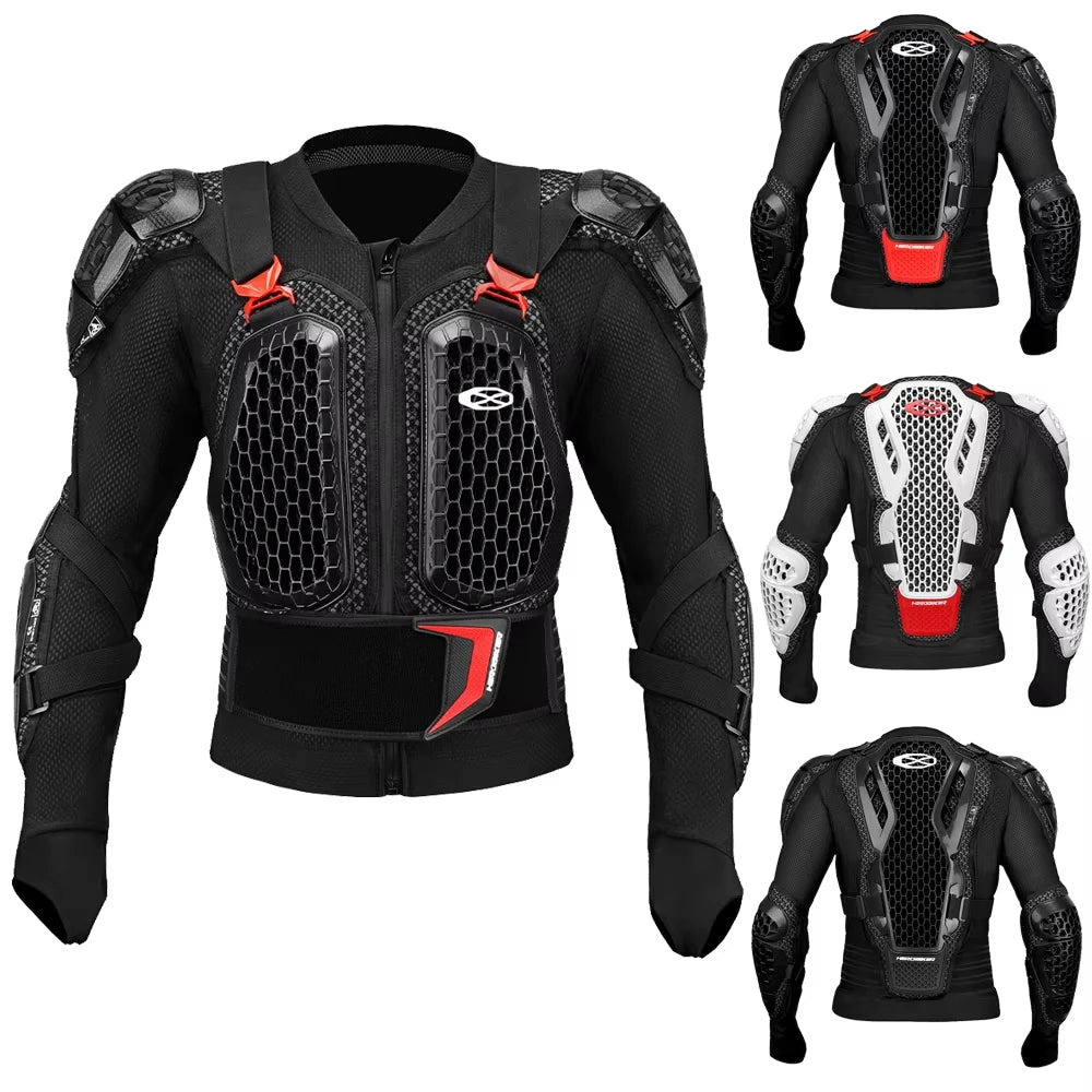 New Motocross Armor Jacket Off-Road Motorcycle Protection Gear Anti Crash Chest Back Padding Motorbike Jacket Pants CE Certified