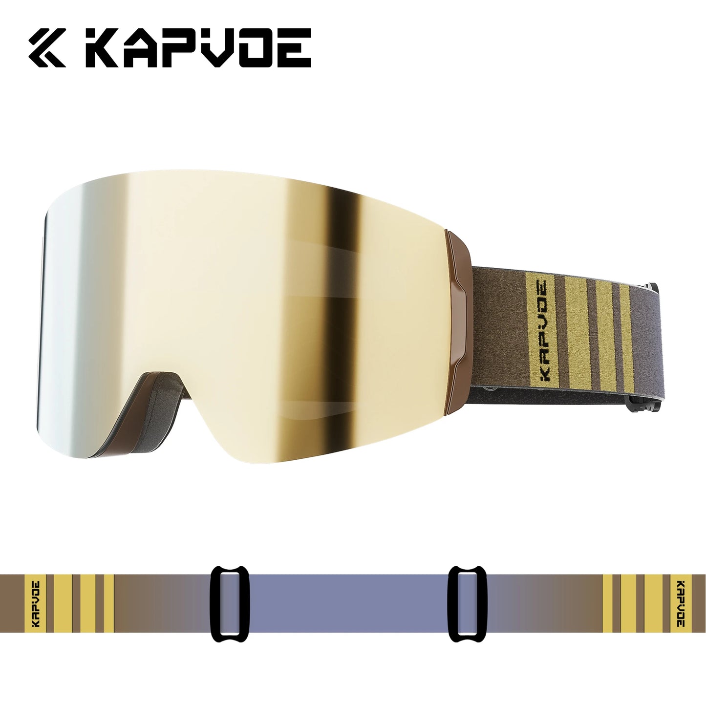 KAPVOE New Outdoor Photochromic Ski Goggles Magnetic Anti-fog Ski Glasses Winter Sports Skiing Snowboard Men Women UV400 Snow