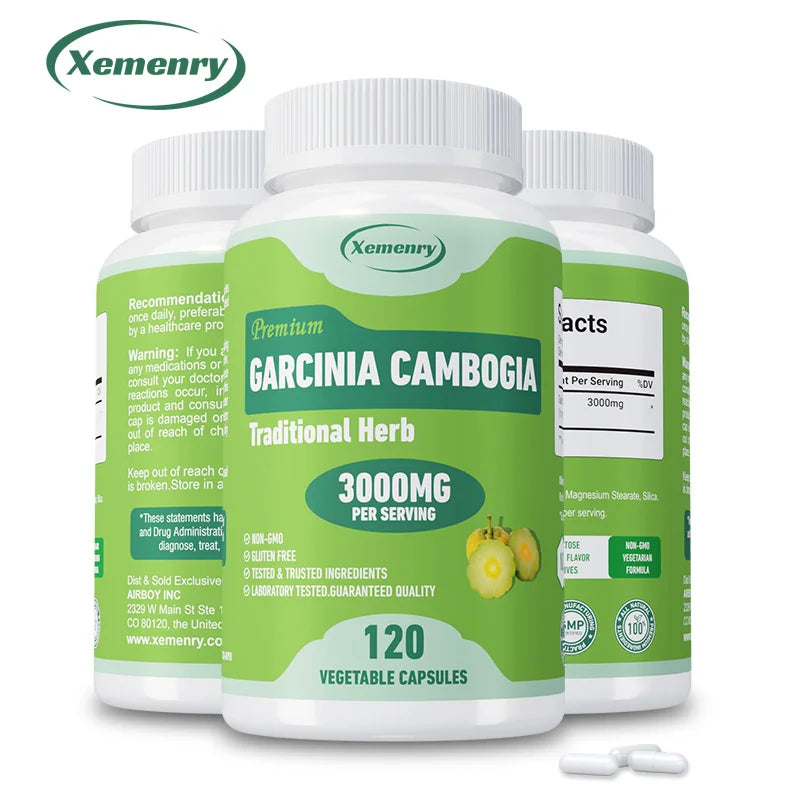 Garcinia Cambogia Capsules - Fat Burning & Cellulite Burner Detox, Weight Management, Metabolism Boost