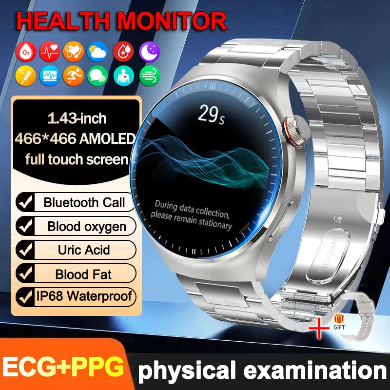 2026New high-end Smart Watch Men Women Health Measurement Blood Oxygen Bp physical examination call exercise ECG Smartwatch Man