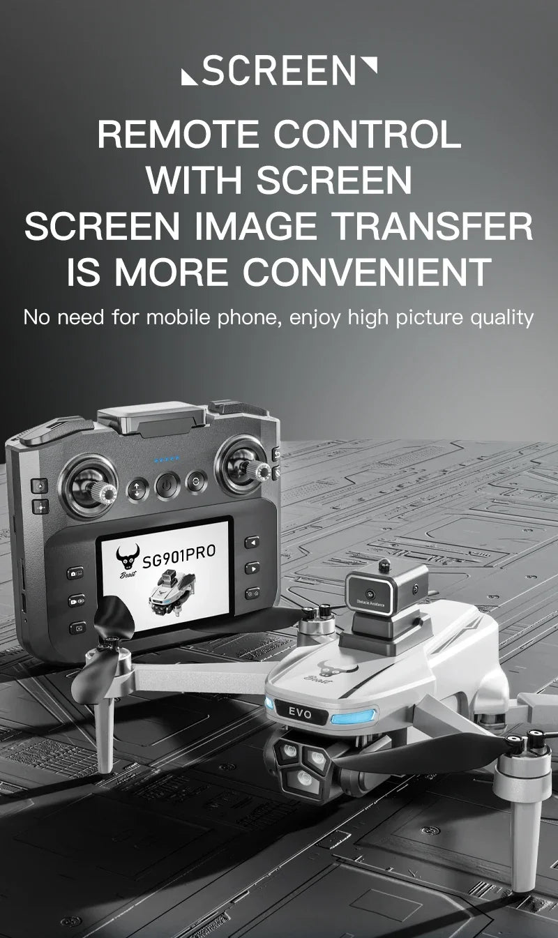 Lenovo SG901 MAX GPS Drone Professional 8K Aerial HD Avoiding Obstacle with Larger Screen Remote Control Folding Brushless Drone