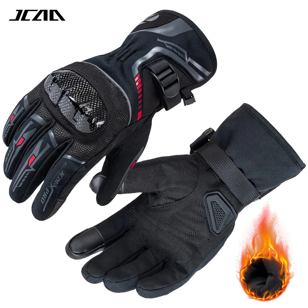 2025 Winter Men Motorcycle Gloves Women Waterproof Warm Moto Guantes Touch Screen Motorbike Riding Glove Carbon Fiber Protective