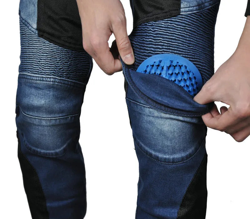 2024 New PK719 Upgrade Model Motorcycle Summer Riding Jeans With Breathable Net Knight CECertification Equipment Anti-fall Pants