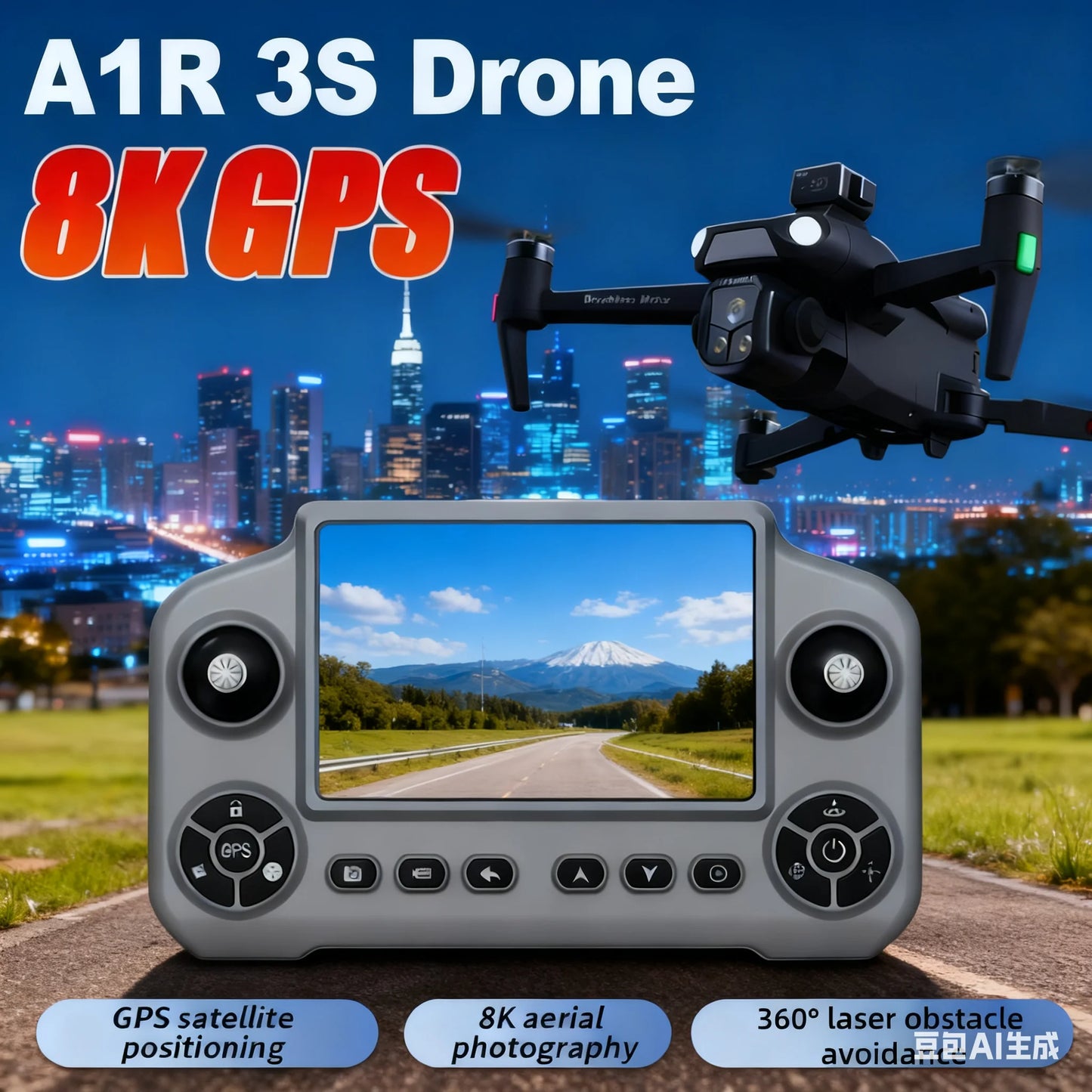 New A1R 3S GPS Drone 4K Professional 5G WIFI 360° Laser obstacle avoidance Brushless Foldable Quadcopter RC Distance Dron Toys