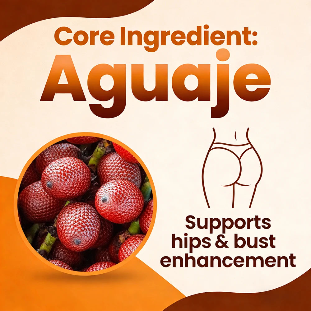 Aguaje + Fenugreek Capsules - 1000mg, Supports Buttocks, Curvy Body & Breast Support, Immune Health, Rich in Protein & Vitamins