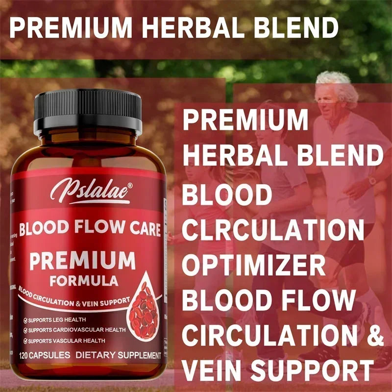 Blood Flow Care Capsules - Promotes Heart Health and Blood Circulation, Improves Varicose Veins, and Relieves Discomfort