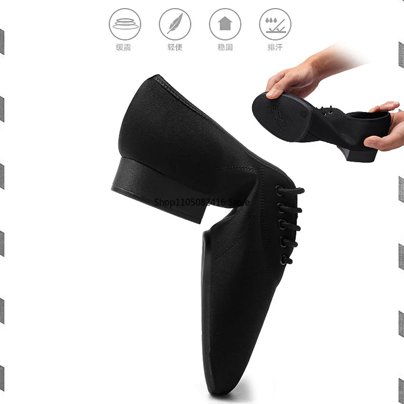 Mens Dance Shoes  Outdoor Indoor Ballroom Waltz Dance Shoes Adult Black Tango Jazz Modern Dance Shoes